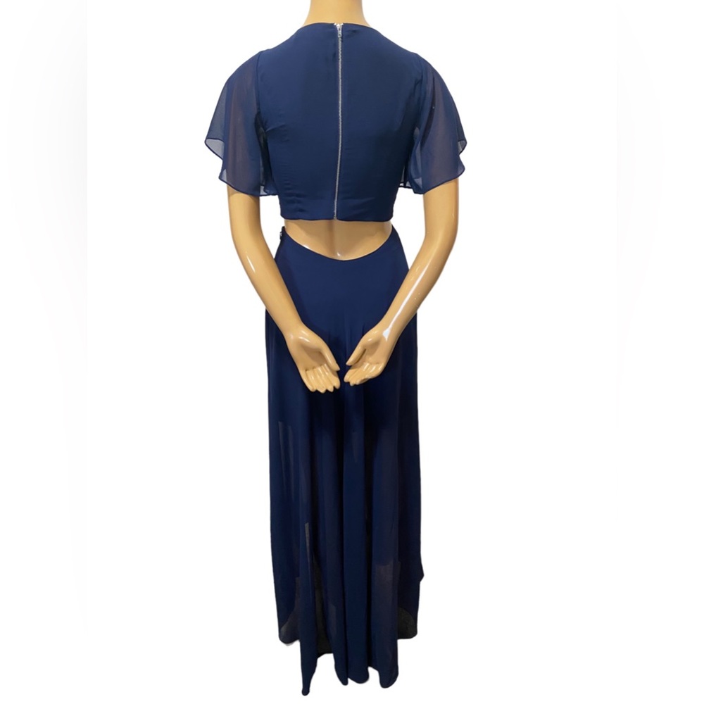 Ali & Jay Bohemian Rhapsody Navy Blue Cutout High-Low Dress - Picture 6 of 9